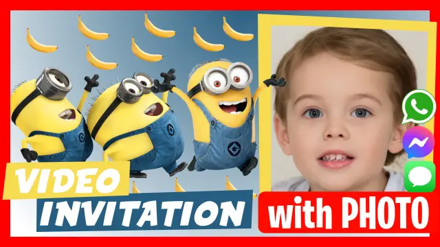 Editable Minions Video Invitation