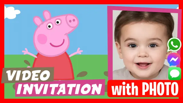 Editable Peppa Pig Video Invitation