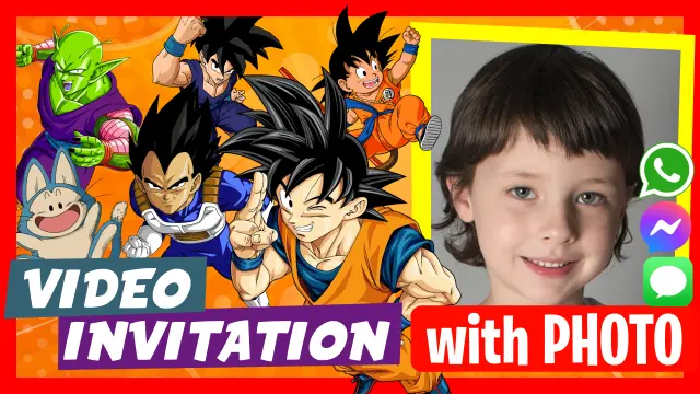 Editable Dragon Ball Video Invitation