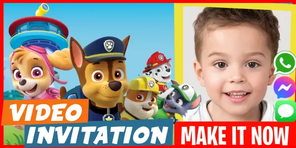 Editable Paw Patrol Video Invitation