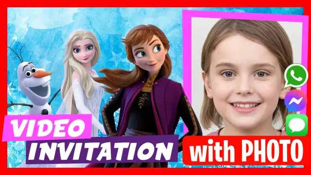 Editable Frozen Video Invitation