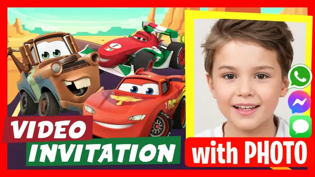 Editable Cars Video Invitation