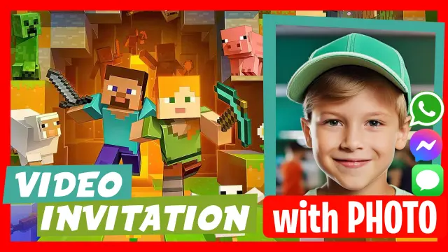 Editable Minecraft Video Invitation