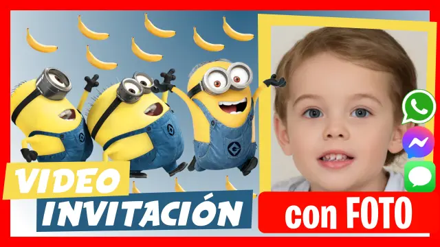 Video Invitación Editable de Minions