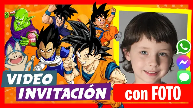 Video Invitación Editable de Dragon Ball