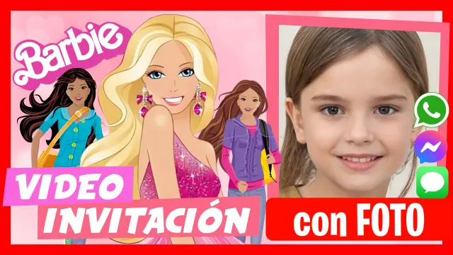 Video Invitación Editable de Barbie Vaquera