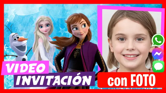 Video Invitación Editable de Frozen