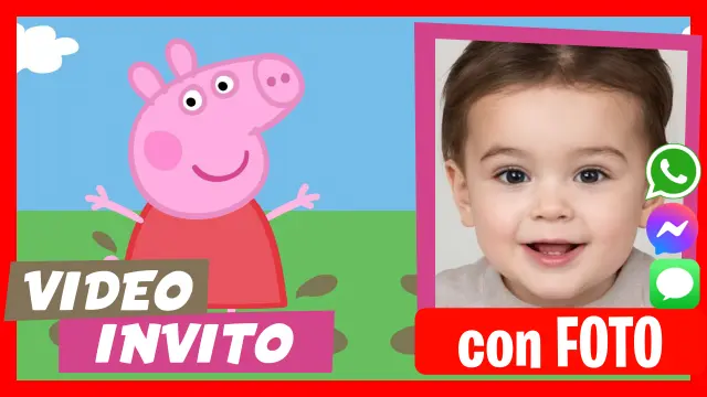 Video Invito Modificabile Peppa Pig