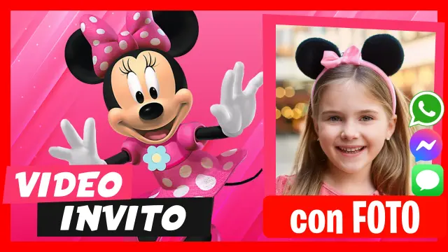 Video Invito Modificabile Minnie