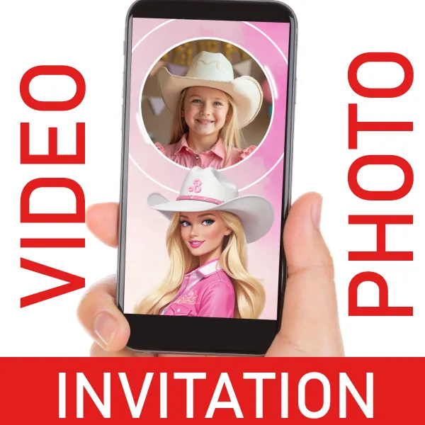 Barbie Cowgirl Video Invitation for Birthdays