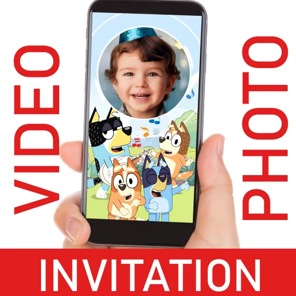 Bluey and Bingo Video Invitation for Birthdays