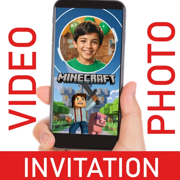 Minecraft Video Invitation for Birthdays