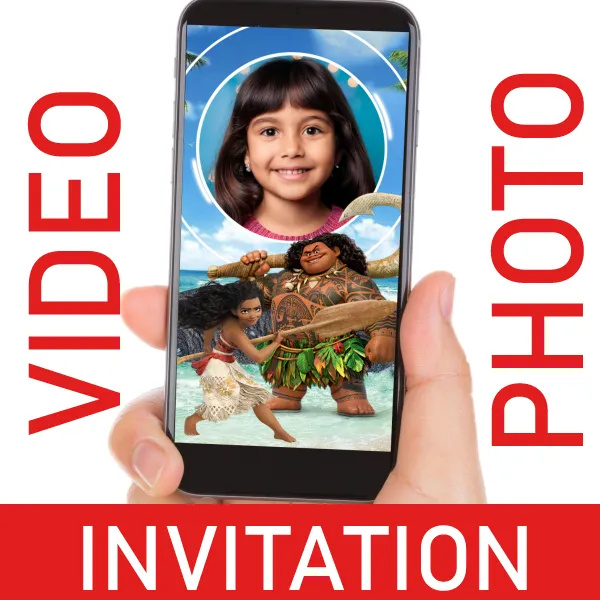 Moana Maui Video Invitation for Birthdays