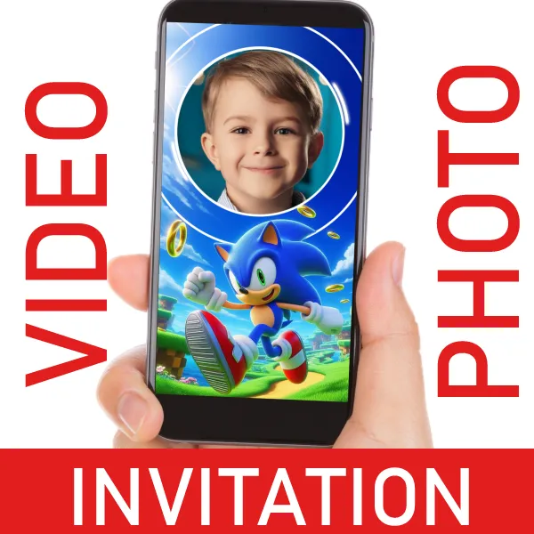 Sonic Video Invitation for Birthdays