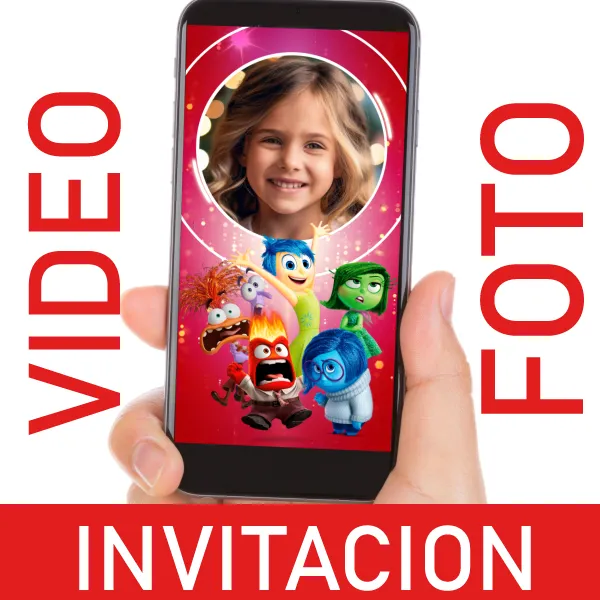 Video Invitación Intensamente Del Revés para Cumpleaños