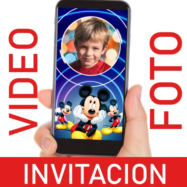 Video Invitación Mickey para Cumpleaños