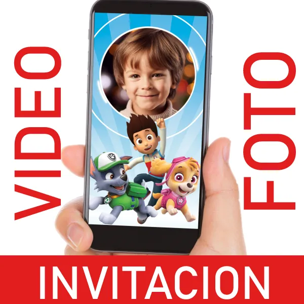 Video Invitación Paw Patrol Patrulla Canina para Cumpleaños