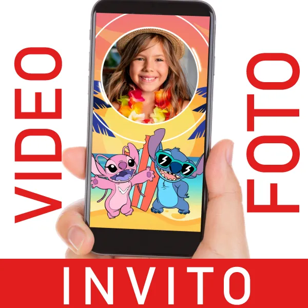 Stitch e Angel Video Invito per Compleanni